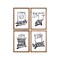 Contemporary Home Living Set of 4 White Wash Dry Fold and Repeat High Gloss Laundry Wall Art 15.75"
